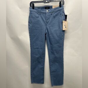 NYDJ Sheri Ankle Fray Hem Jeans in Blue Stone Lift Tuck Technology